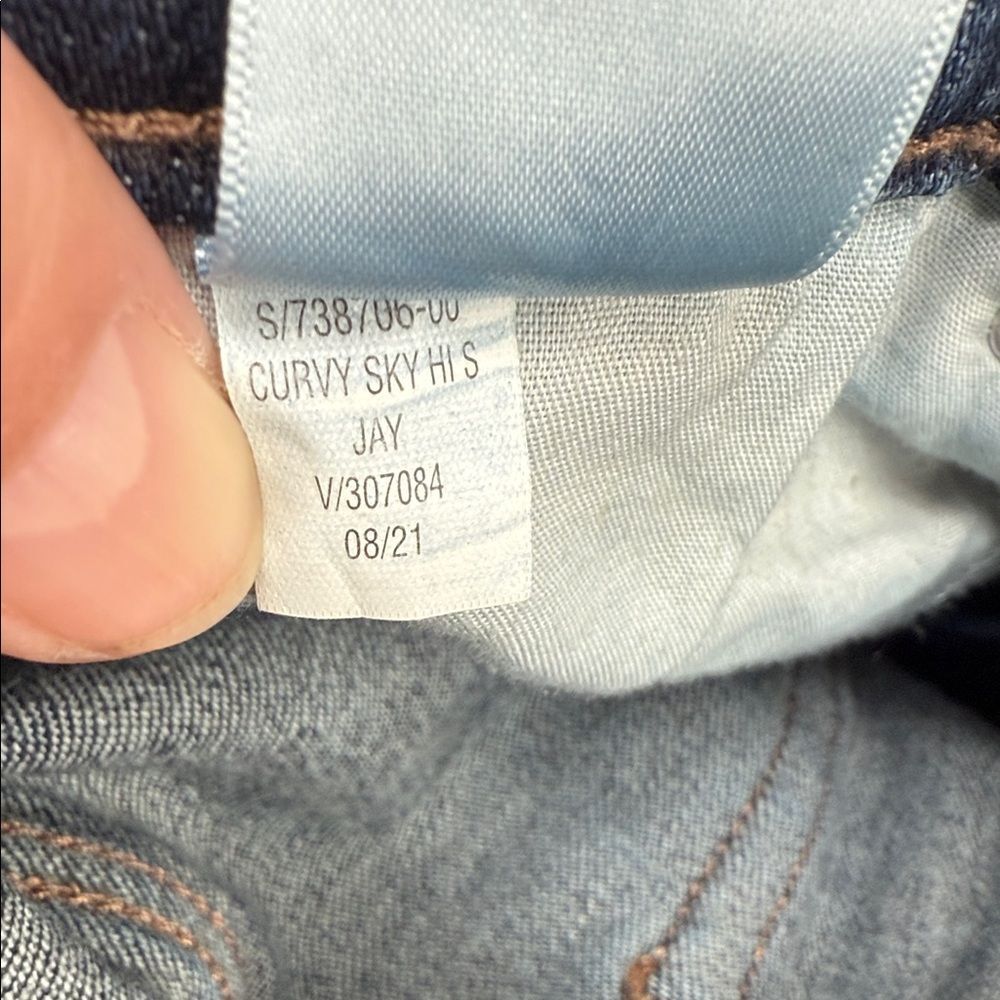Old Navy Jeans Wm 12 Tall Extra High Rise Curvy Ski Hi Straight Dark Wash Slim - Picture 13 of 13